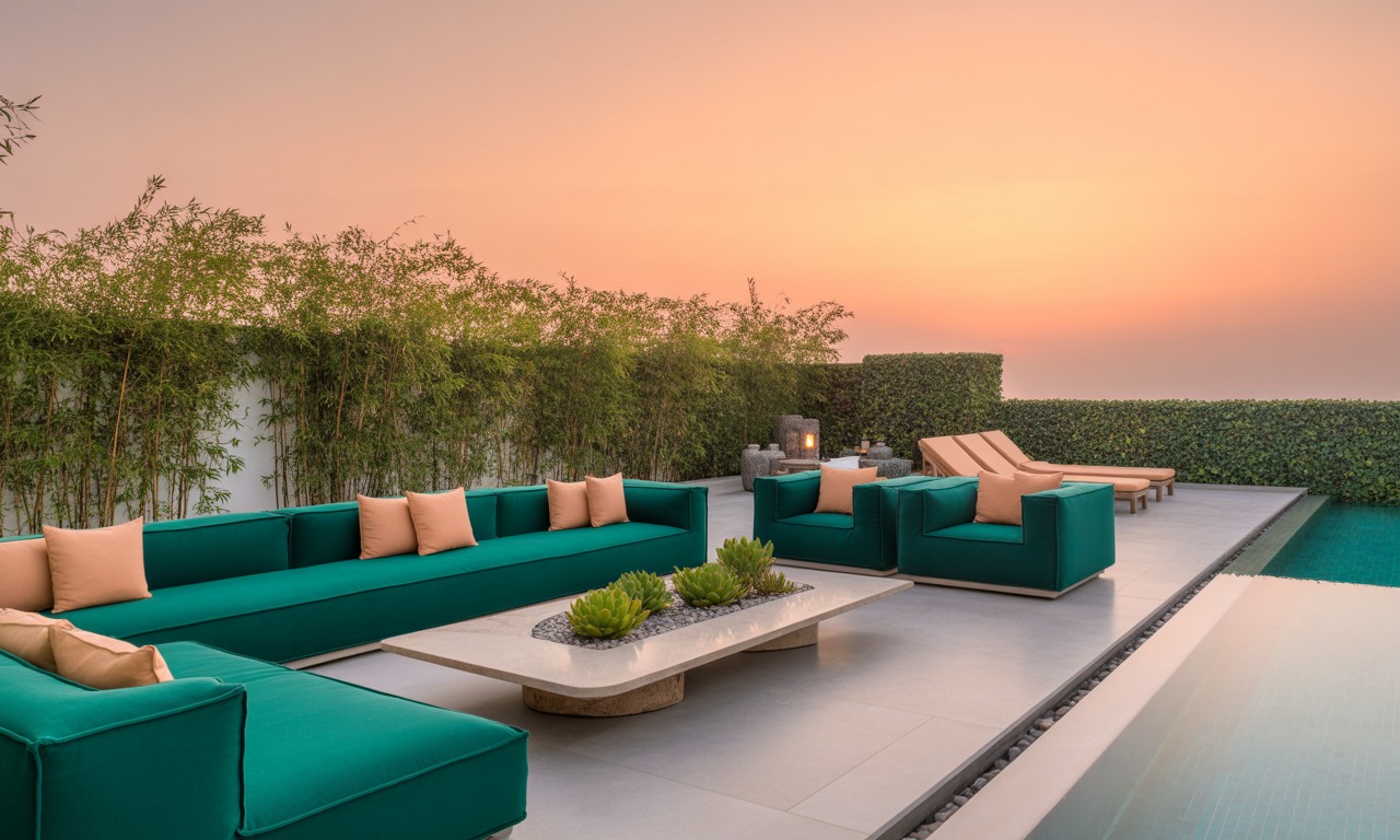 Evening sitting area